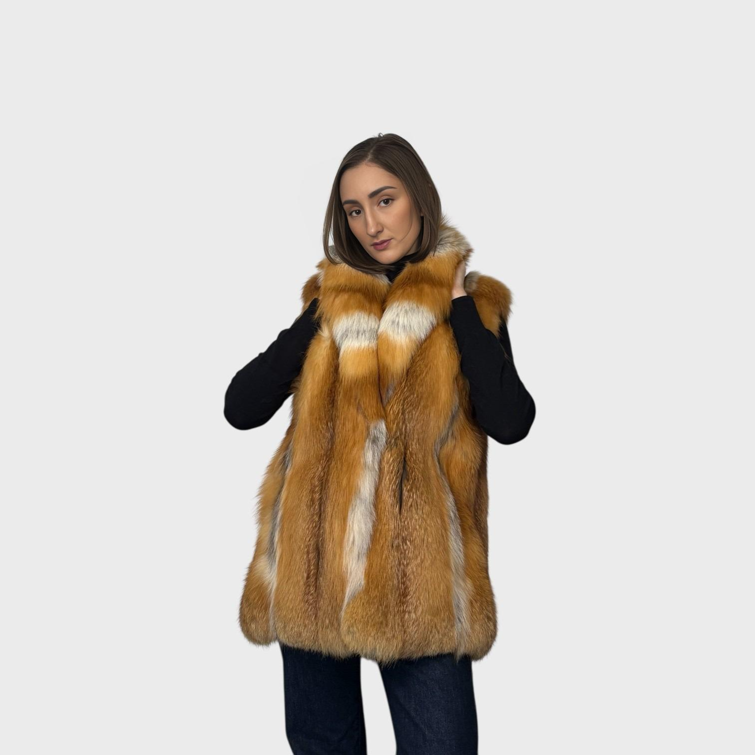 Natural Red Fox Vest