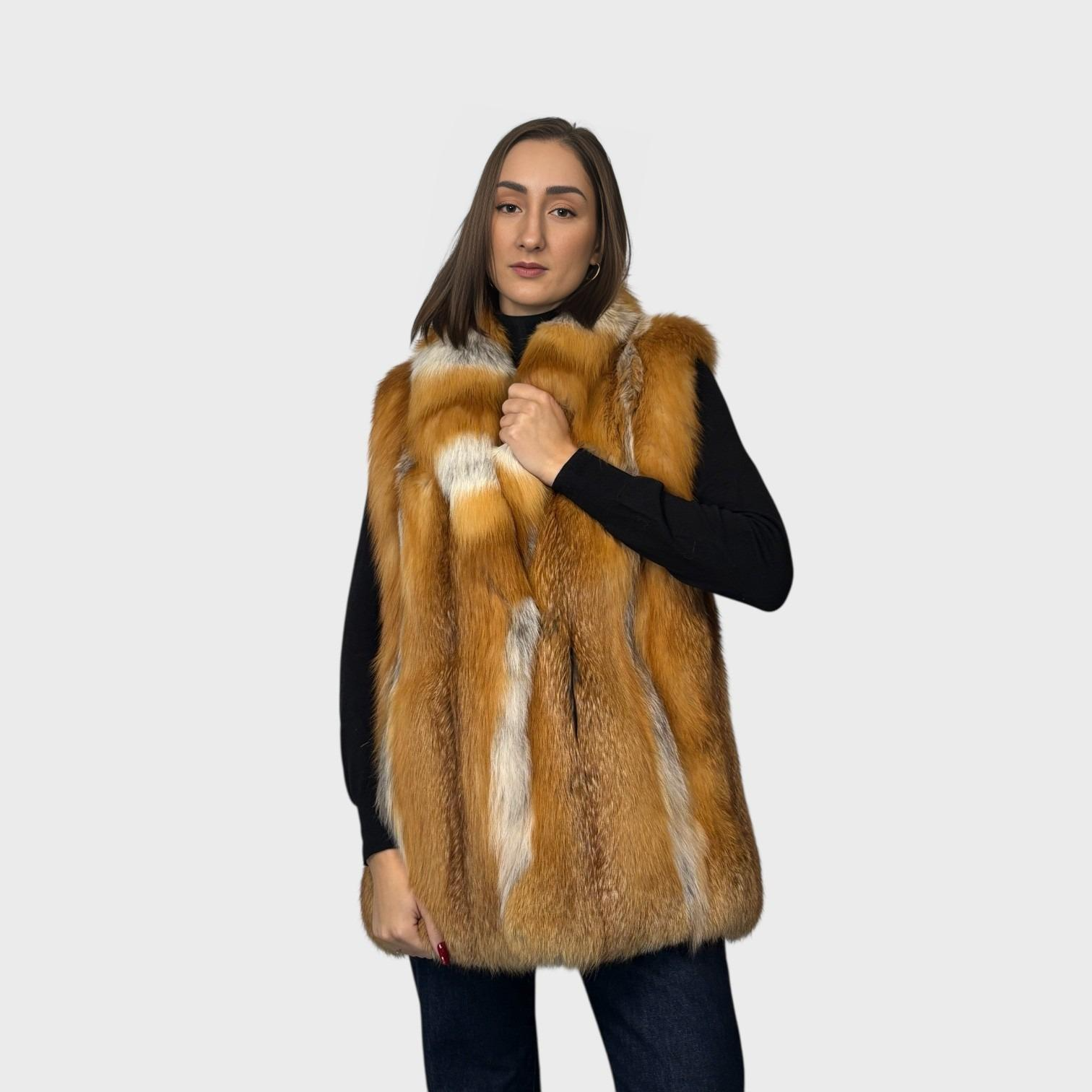 Natural Red Fox Vest