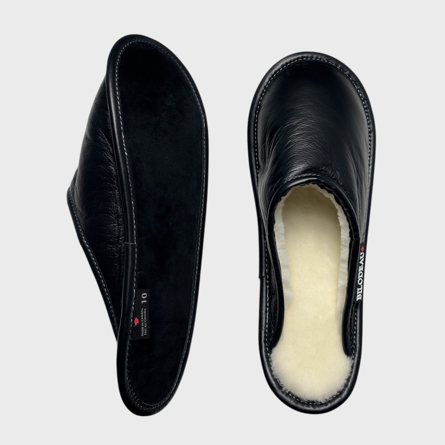 Men's Shearling Slippers with Wool Lining