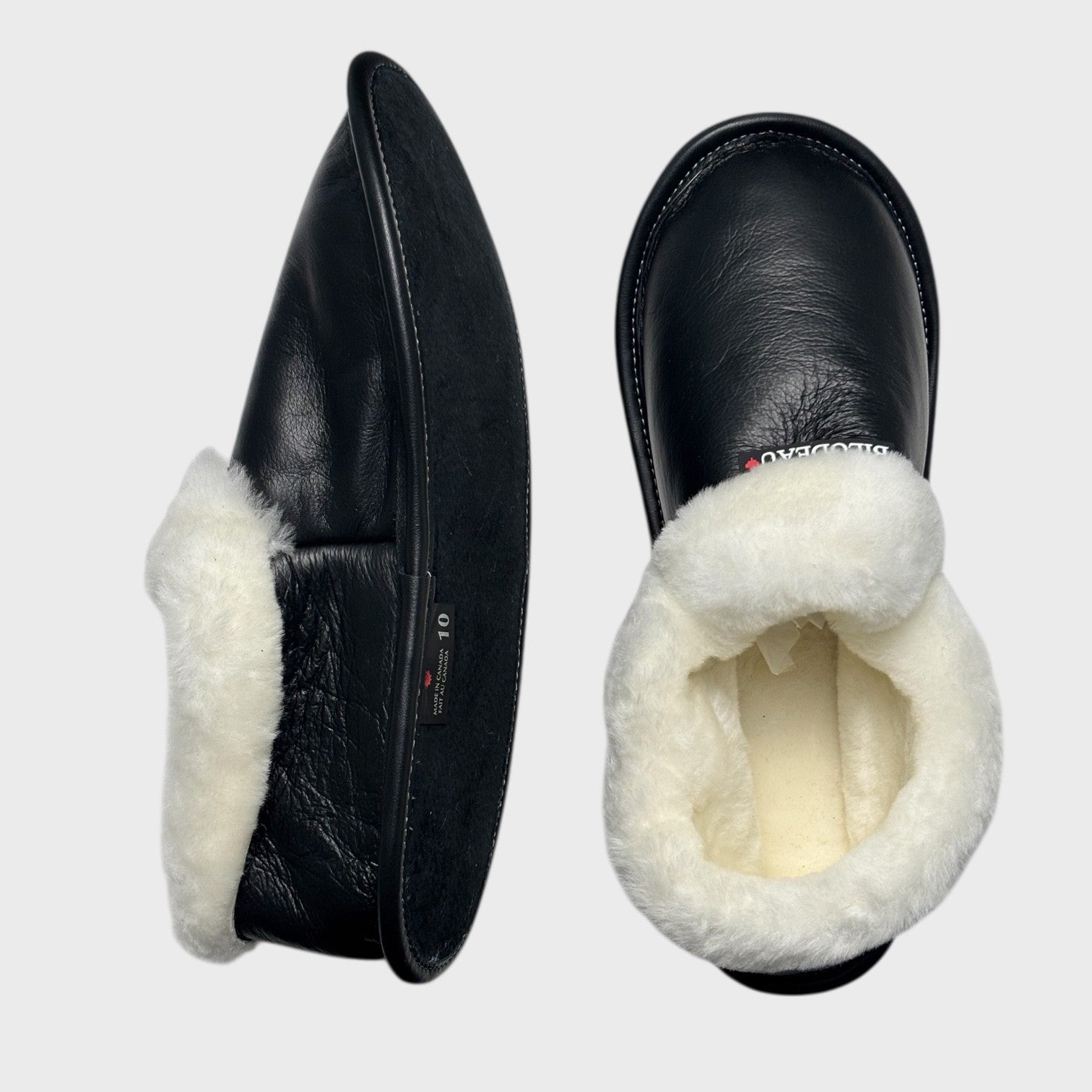 Men's Shearling Slippers with Wool Lining