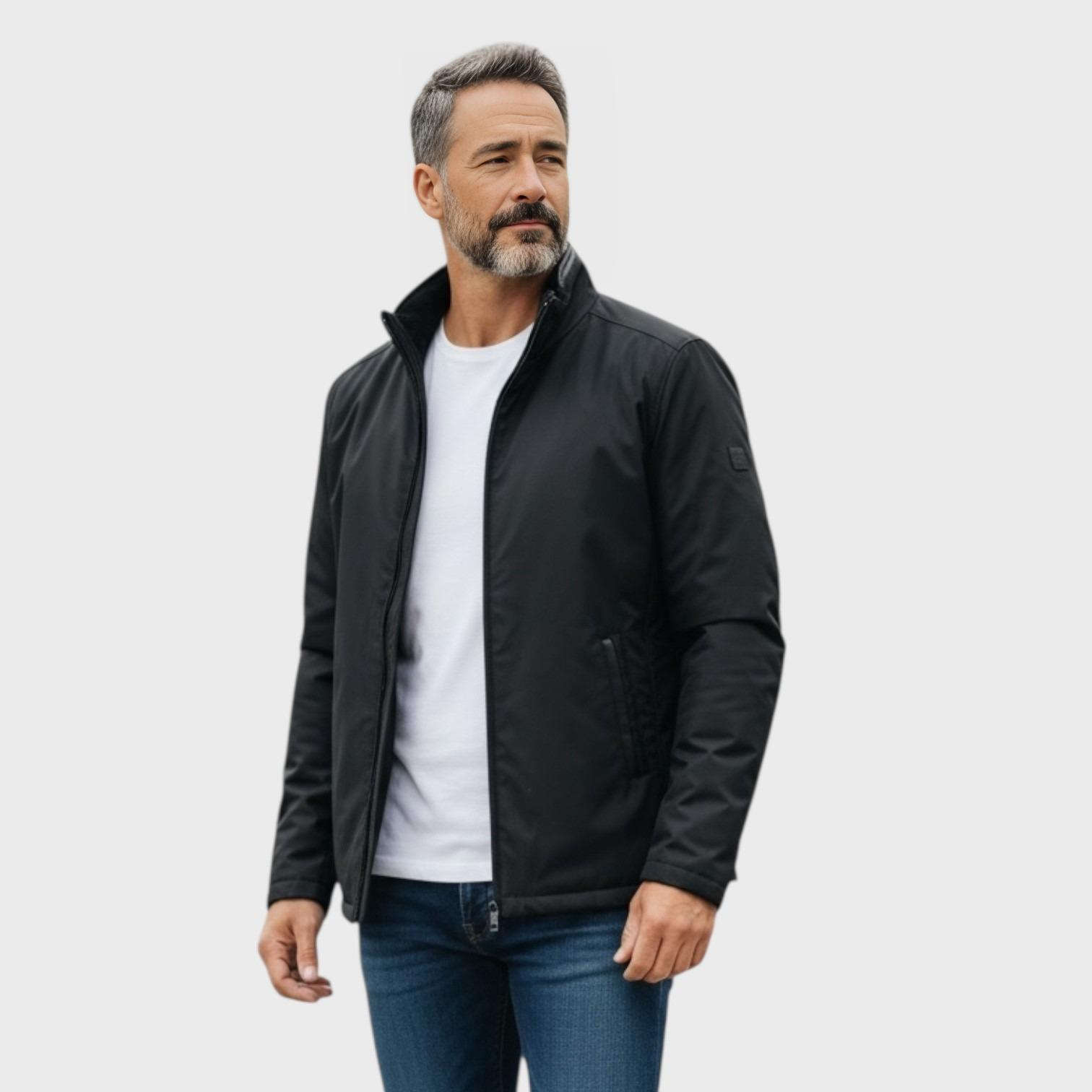 Black Men's Shearling Jacket