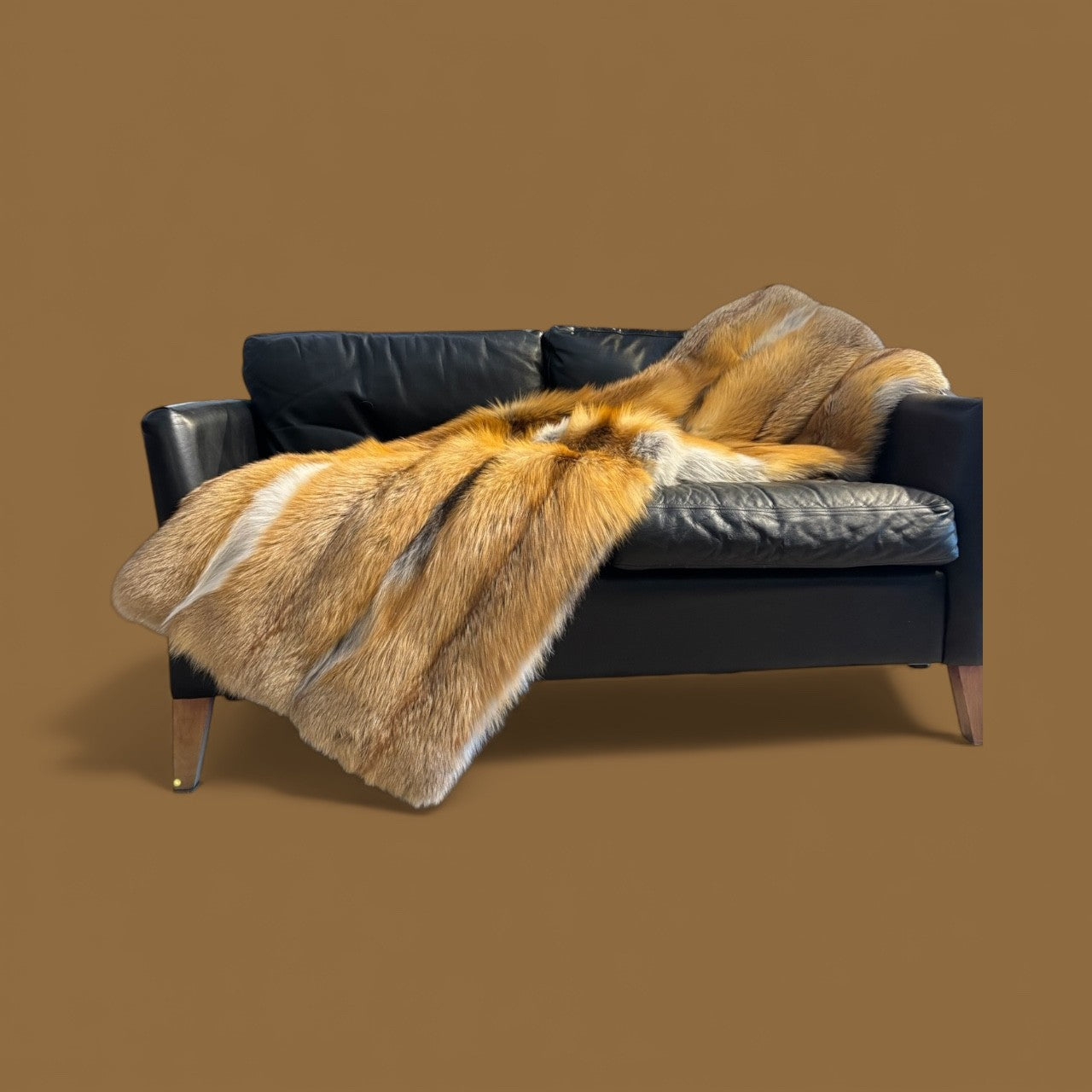 Natural Canadian Red Fox Throw