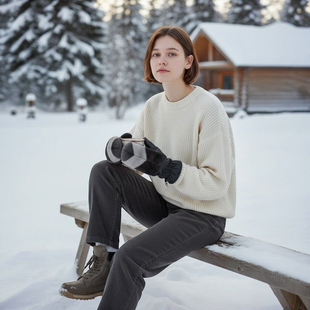 Outdoor Seal Mitts with Milkweed Insulation